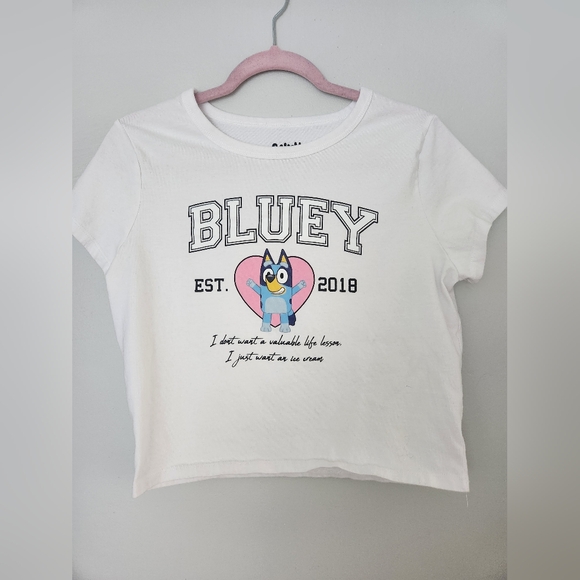 Bluey Tops - Women's Bluey Hot Topic Crop Top XL Ice Cream Quote - Never Worn